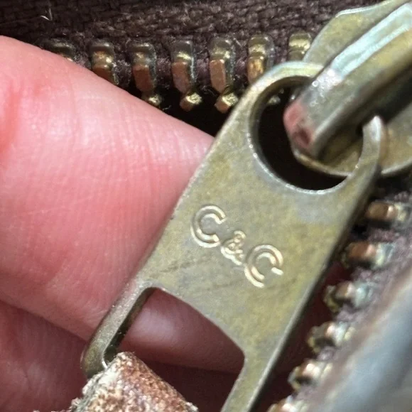 C&C Vintage Leather Briefcase attached brown - Picture 8 of 12